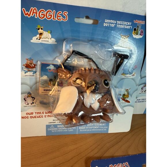 Waggles Set Of 3 New In Package Playground Owl Donkey - Picture 3 of 9